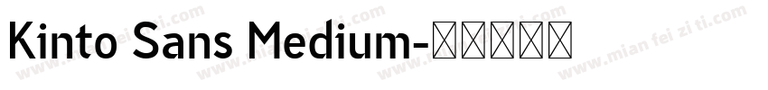 Kinto Sans Medium字体转换